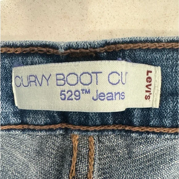 Levi’s 529 Curvy Boot Cut Jeans Size 12 - Picture 5 of 8